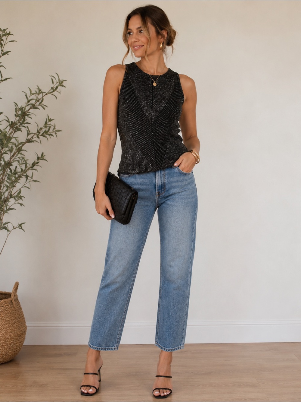 ANTHROPOLOGIE shimmery tank top